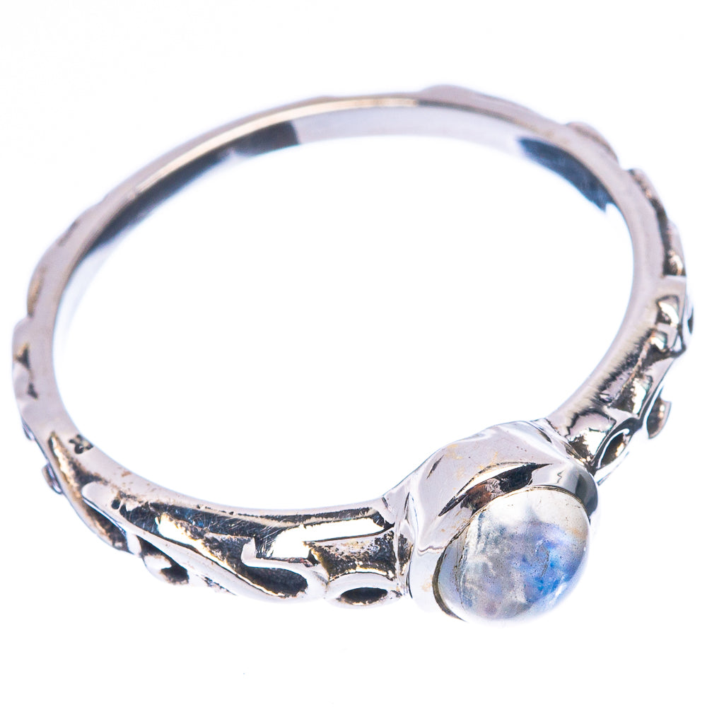Rainbow Moonstone Ring Size 7 (925 Sterling Silver) R5518
