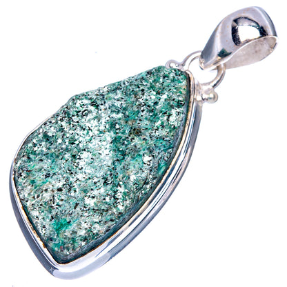 Green Fuchsite Pendant 1 5/8" (925 Sterling Silver) P40611