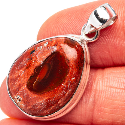 Rare Mexican Fire Opal Pendant 1 1/4" (.925 Sterling Silver)