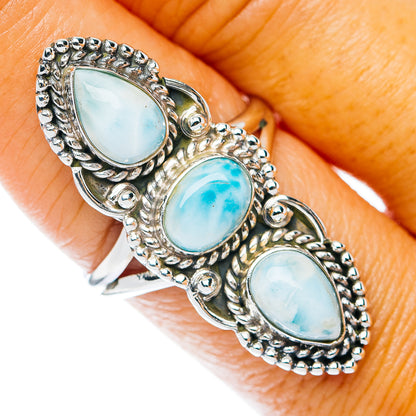 Larimar Ring Size 8.25 (.925 Sterling Silver)