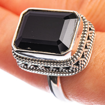 Black Onyx 925 Sterling Silver Ring Size 9