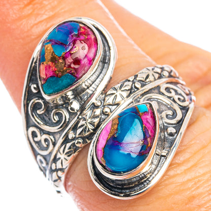 Pink Dahlia Mohave Turquoise Ring Size 7 (.925 Sterling Silver)