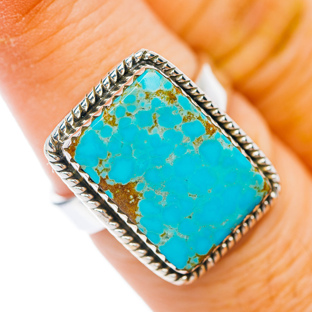 Kingman Turquoise Ring Size 7 Adjustable (.925 Sterling Silver)