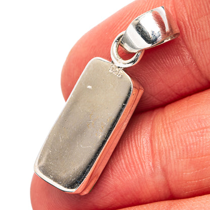 Green Aurora Opal Pendant 1 1/4" (.925 Sterling Silver)
