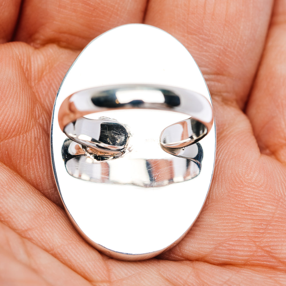 Purple Copper Turquoise Ring Size 8 Adjustable (.925 Sterling Silver)