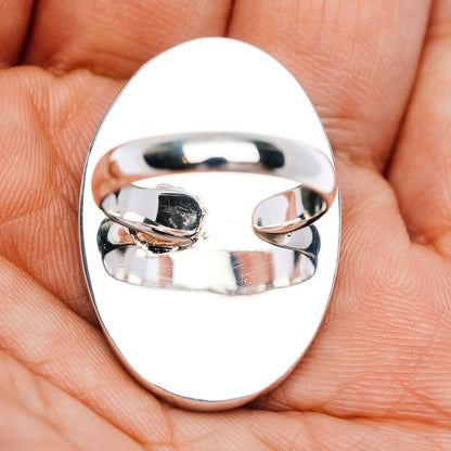 Purple Copper Turquoise Ring Size 8 Adjustable (.925 Sterling Silver)