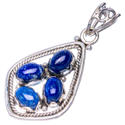 Lapis Lazuli Pendant 1 5/8" (925 Sterling Silver) P41029
