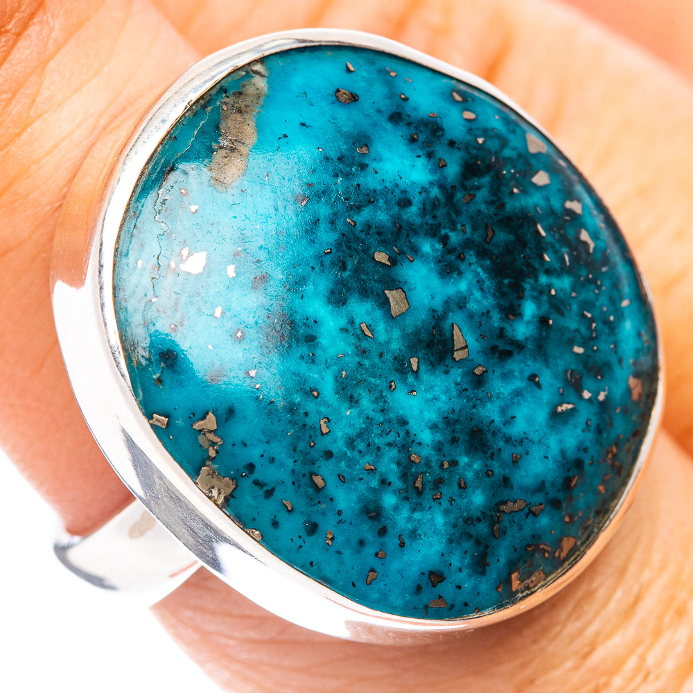 Premium Persian Turquoise Ring Size 7 Adjustable (.925 Sterling Silver)
