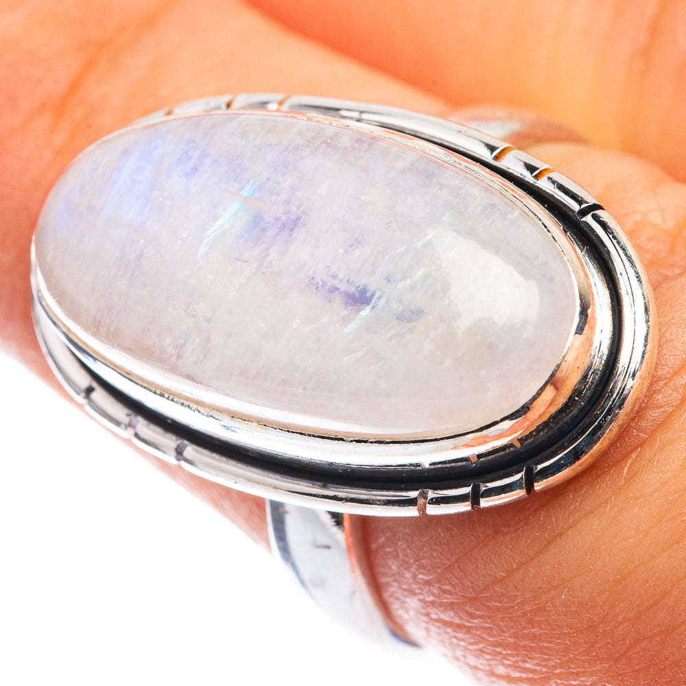Rainbow Moonstone Ring Size 6.5 (925 Sterling Silver) RING143253
