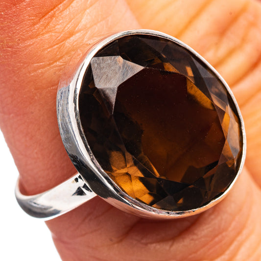 Premium Smoky Quartz Ring Size 6 (.925 Sterling Silver)