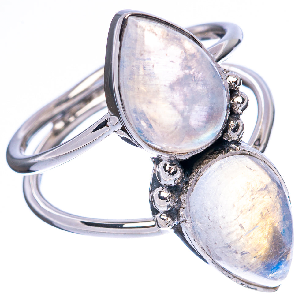 Asc Premium Rainbow Moonstone Ring Size 8.75 (925 Sterling Silver) R3491