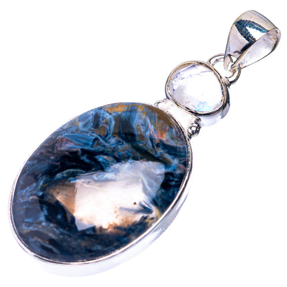 Pietersite, Rainbow Moonstone Pendant 1 7/8" (925 Sterling Silver) P39244