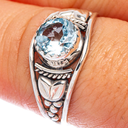 Blue Topaz Dainty Ring Size 8 (925 Sterling Silver) R145768