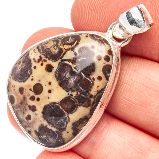 Asteroid Jasper 925 Sterling Silver Pendant 1 1/2" (925 Sterling Silver) P43646