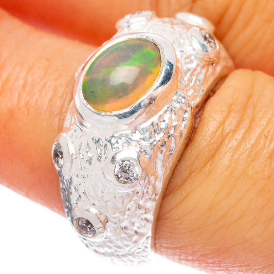 Rare Ethiopian Opal Ring Size 6.75 (925 Sterling Silver) R145928
