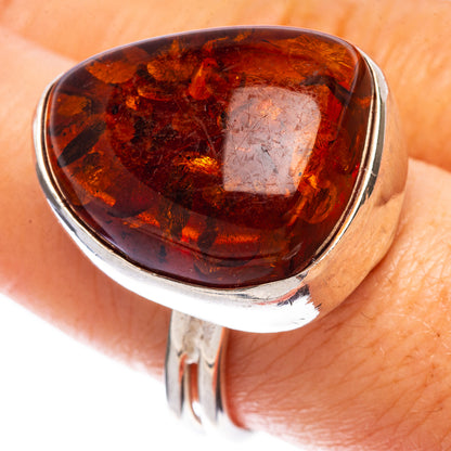 Baltic Amber Ring Size 8.5 (925 Sterling Silver) R1867