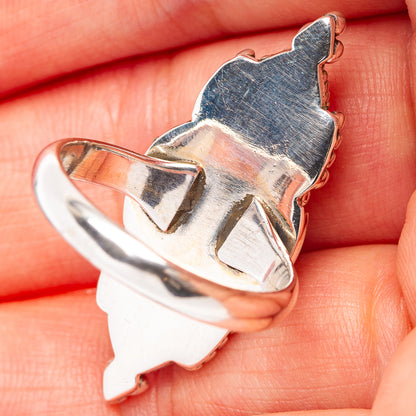Pink Moonstone Ring Size 6.5 (.925 Sterling Silver)