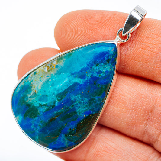 Premium Peruvian Opal Pendant 2" (.925 Sterling Silver)