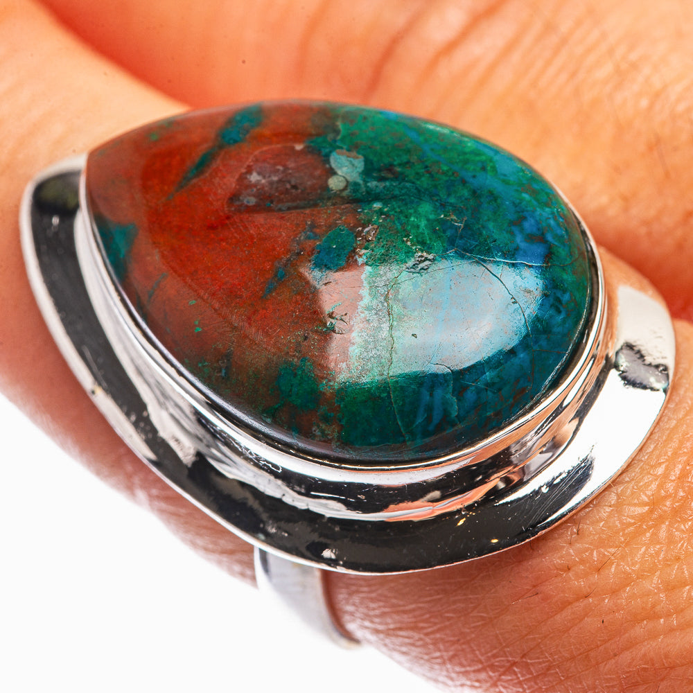 Large Peruvian Opal Ring Size 8 (925 Sterling Silver) R142369