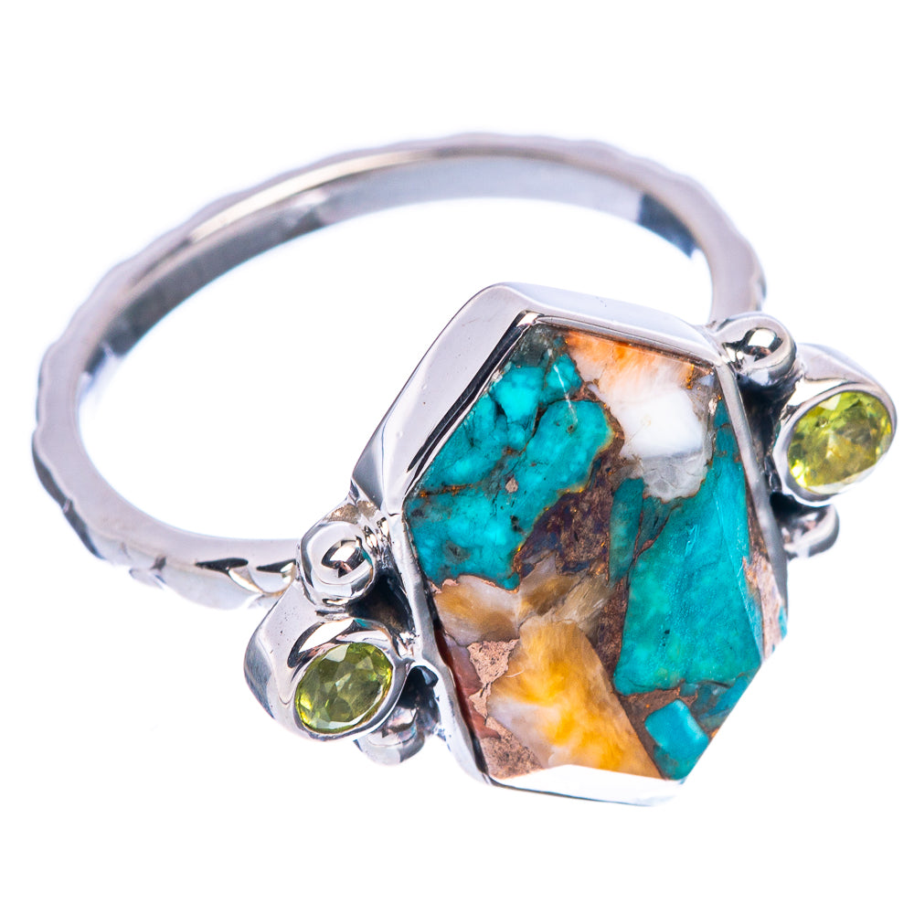 Premium Spiny Oyster Turquoise Ring Size 7 (925 Sterling Silver) R1846