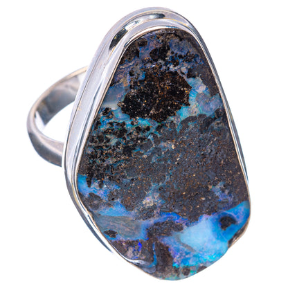 Premium Rare Boulder Opal Ring Size 9 (.925 Sterling Silver)