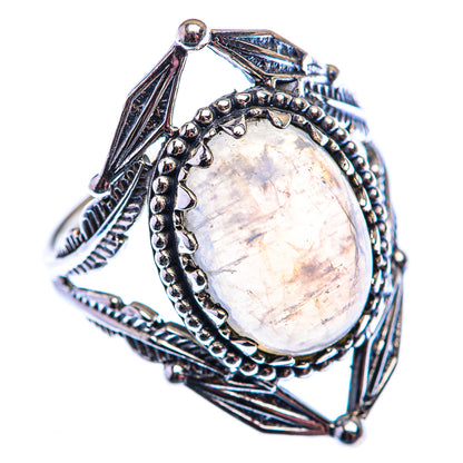 Rainbow Moonstone Ring Size 8.5 (925 Sterling Silver) RING140130
