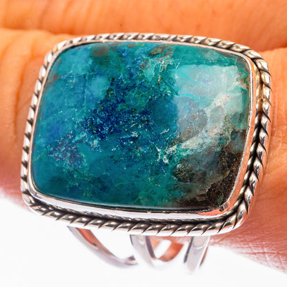Large Chrysocolla Ring Size 11.75 (925 Sterling Silver) R142172
