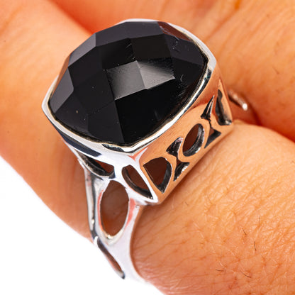 Black Onyx Ring Size 7.75 (925 Sterling Silver) R146067
