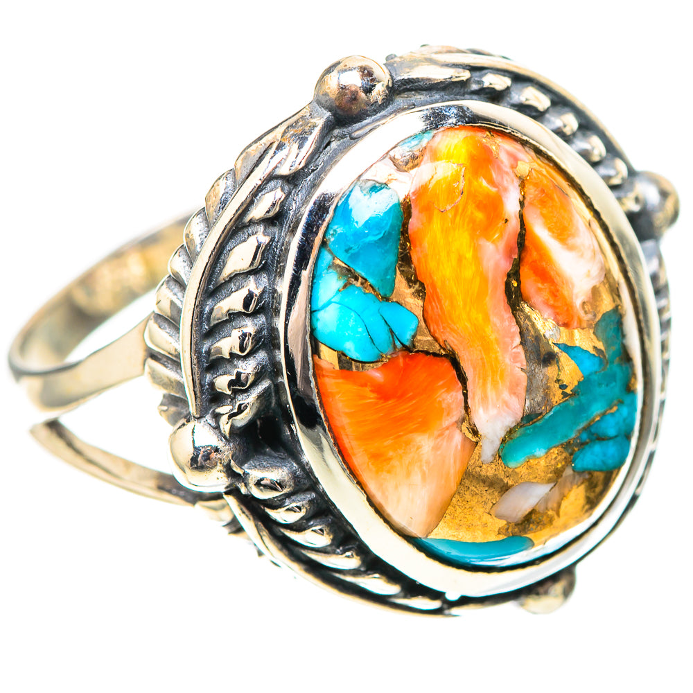 Spiny Oyster Turquoise Ring Size 10 (925 Sterling Silver) RING139038