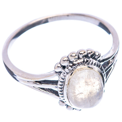 Rainbow Moonstone Ring Size 6.75 (925 Sterling Silver) R5621