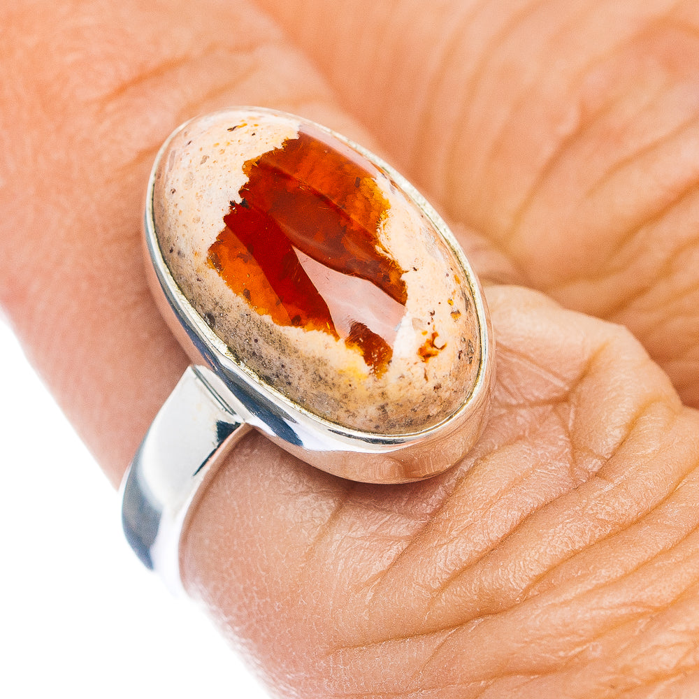 Mexican Fire Opal Ring Size 6.75 (.925 Sterling Silver)