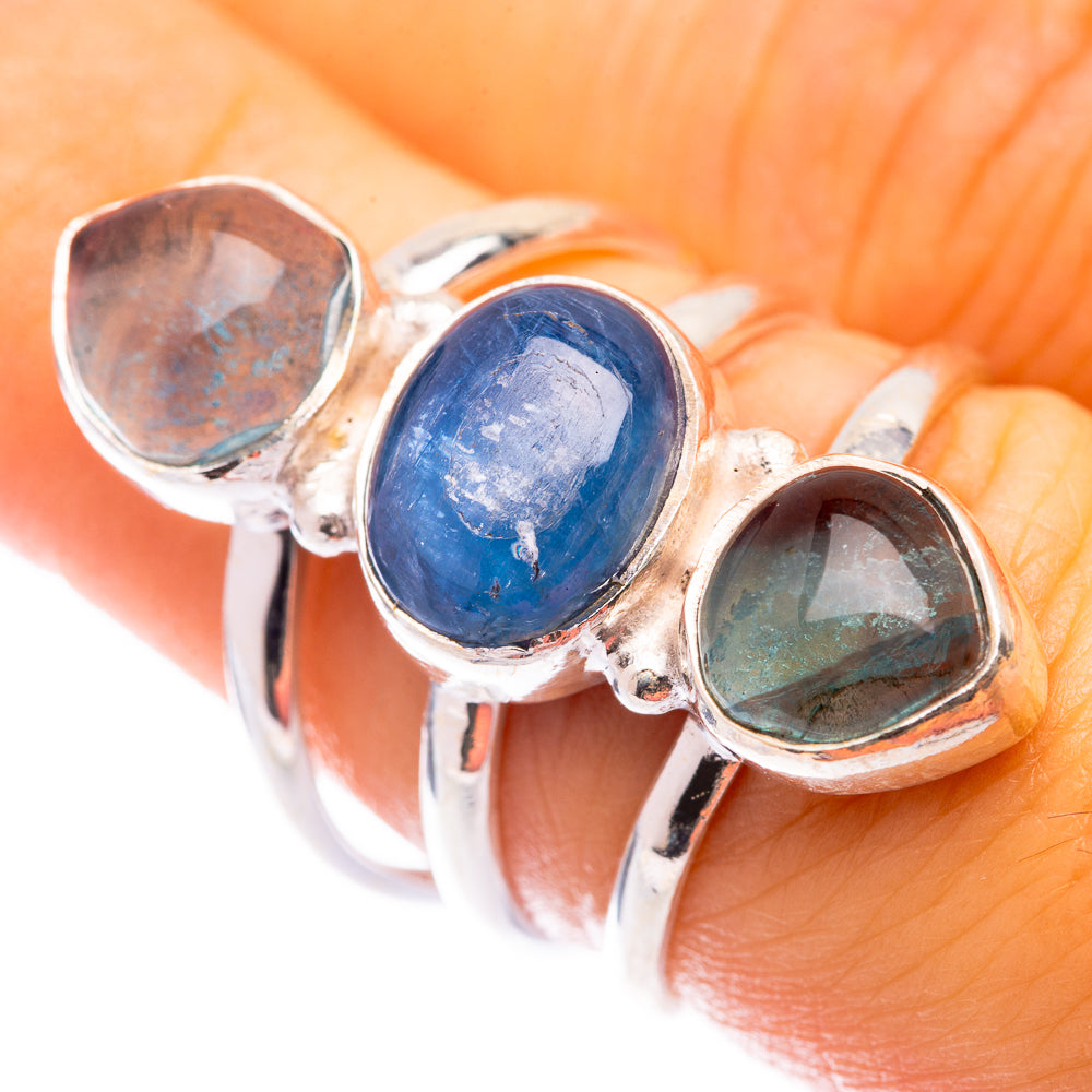 Kyanite, Blue Fluorite Ring Size 6.75 (925 Sterling Silver) R140878