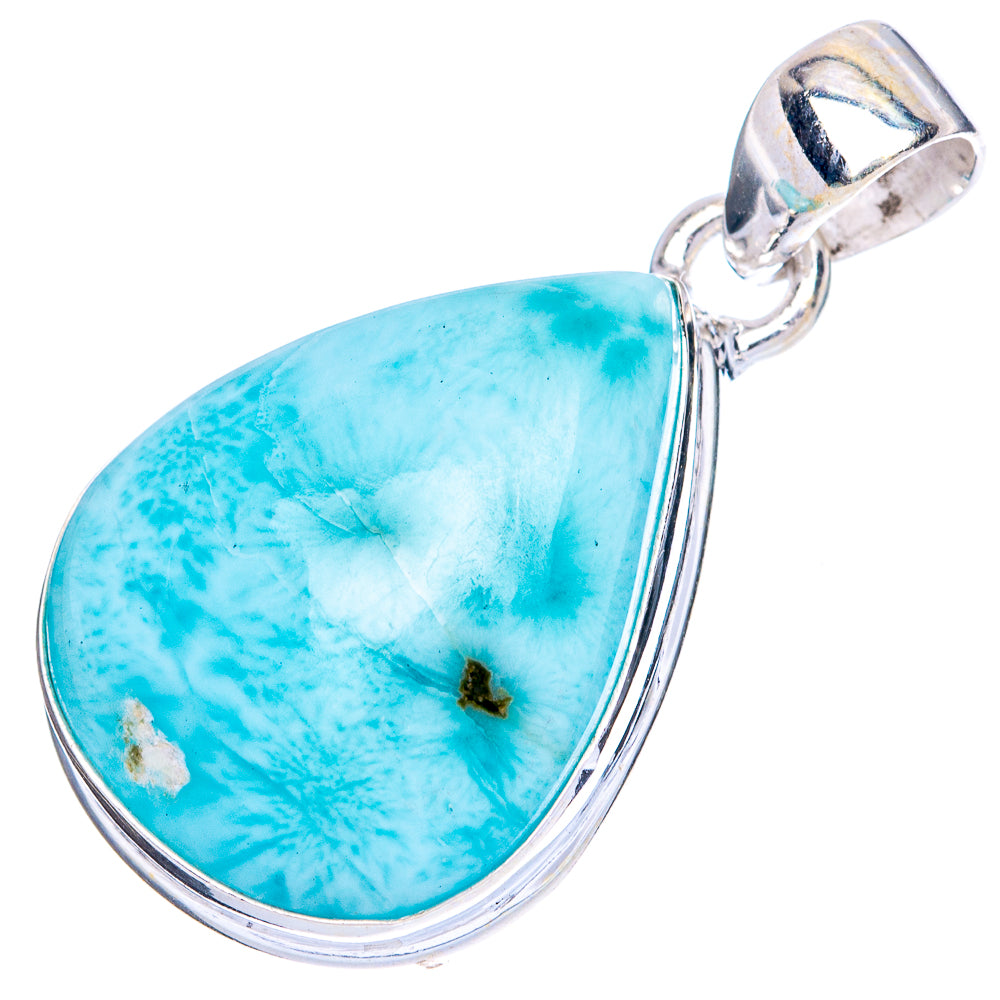 Larimar Pendant 1 3/8" (925 Sterling Silver) P41710