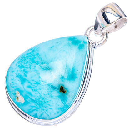 Larimar Pendant 1 3/8" (925 Sterling Silver) P41710