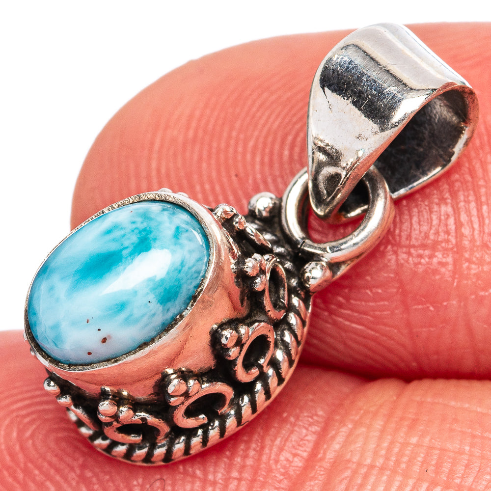 Larimar Pendants 7/8" (925 Sterling Silver) P42308