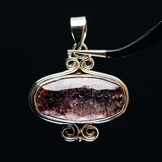 Premium Faceted Lepidocrocite Pendant 1 3/8" (.925 Sterling Silver)
