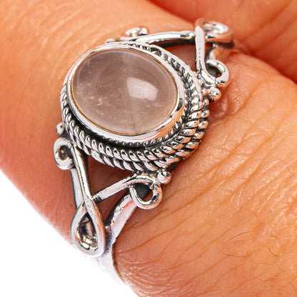 Rose Quartz Dainty Ring Size 7.5 (925 Sterling Silver) R145438