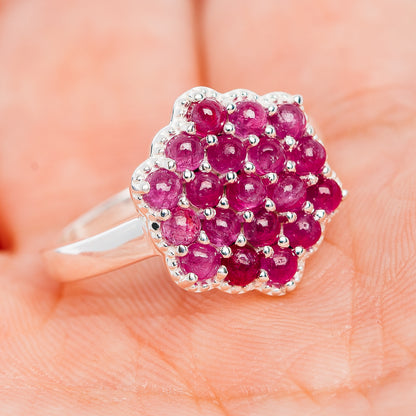 Premium Burmese Ruby Ring Size 7 (.925 Sterling Silver)