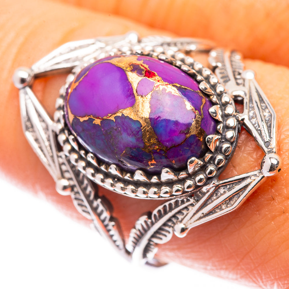 Purple Copper Composite Turquoise Ring Size 9.25 (925 Sterling Silver) R140946