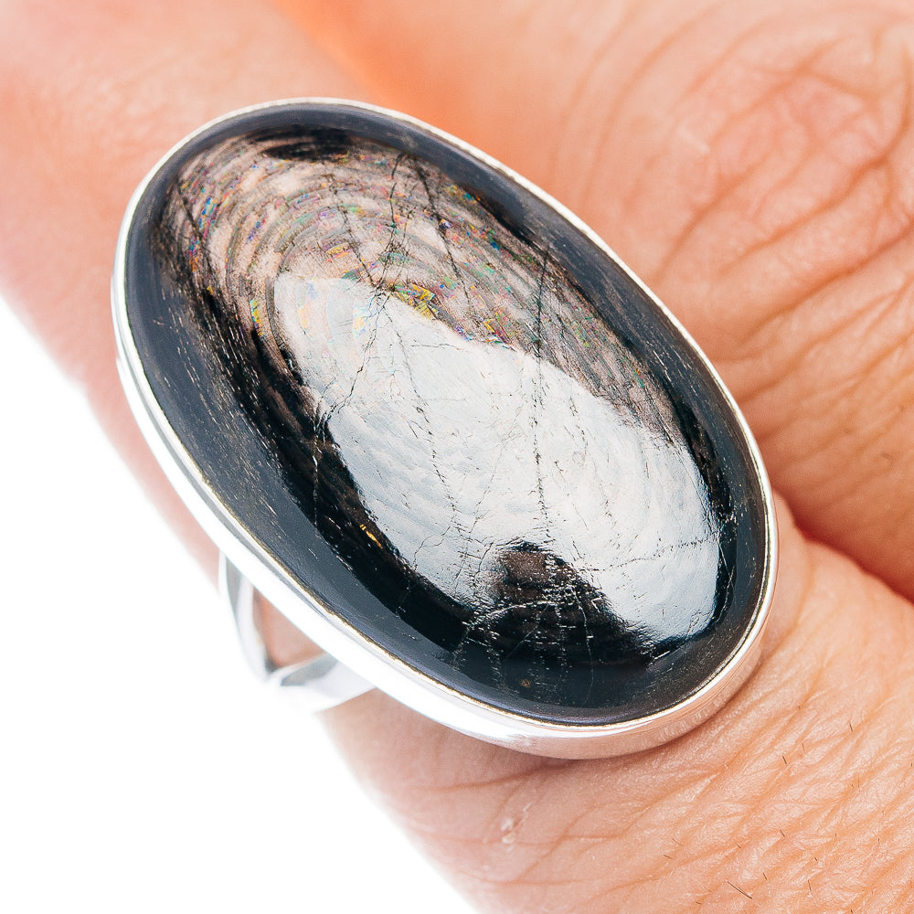 Premium Hypersthene Ring Size 7.75 (.925 Sterling Silver)