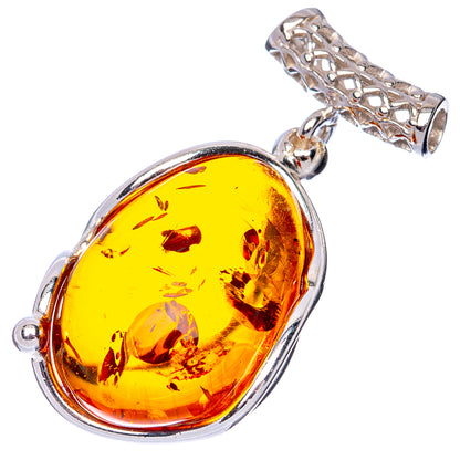 Ana Silver Co Baltic Amber Pendant 1 3/8" (925 Sterlnig Silver)