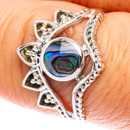 Abalone ShellDainty Ring Size 7.75 (925 Sterling Silver) R146836