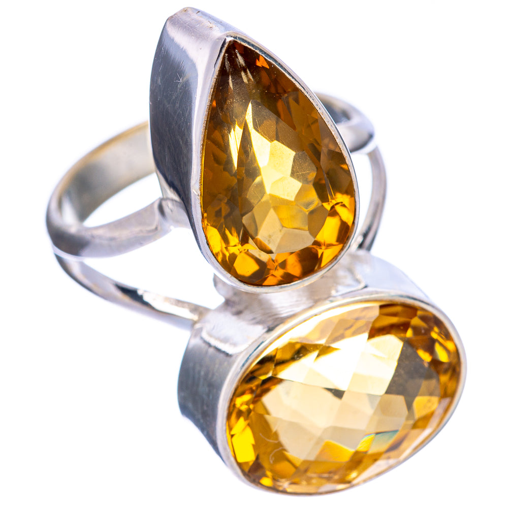 Large Faceted Citrine Ring Size 7.75 (925 Sterling Silver) R144659