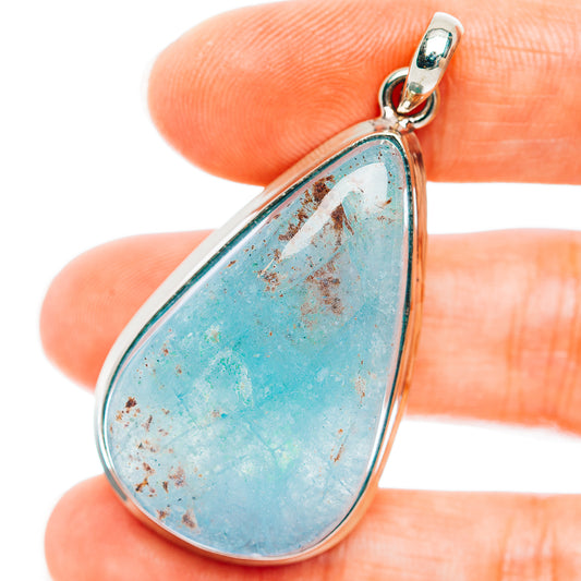 Aquamarine Pendant 2" (German Silver)