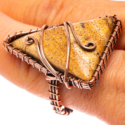 Picture Jasper Ring Size 8.25 (Oxidized Copper)