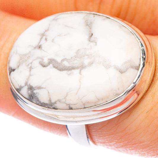 Howlite Ring Size 7.25 (925 Sterling Silver) R1652