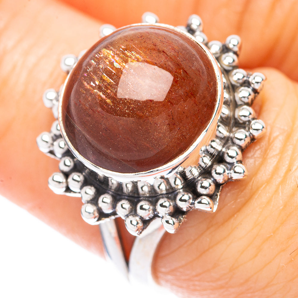 Sunstone Ring Size 7.25 (925 Sterling Silver) R2112