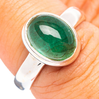 Premium Zambian Emerald Ring Size 7 (.925 Sterling Silver)