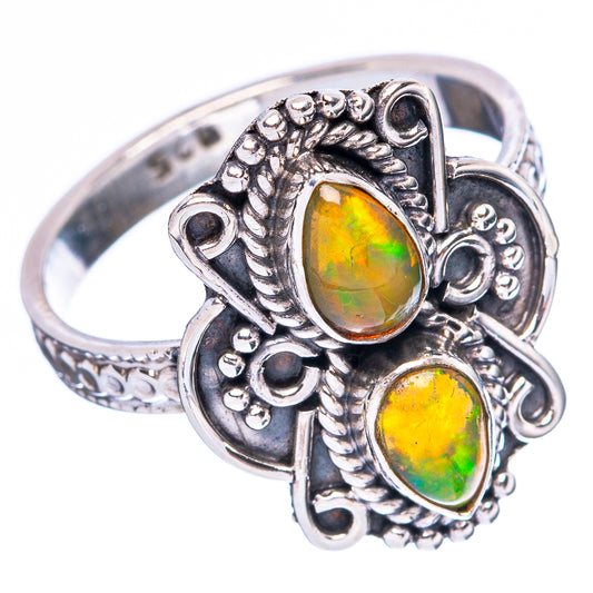 Rare Ethiopian Opal Ring Size 6.5 (925 Sterling Silver) R4069