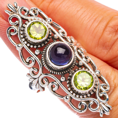 Large Tanzanite, Peridot Ring Size 8.5 (925 Sterling Silver) R144663